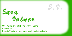 sara volner business card